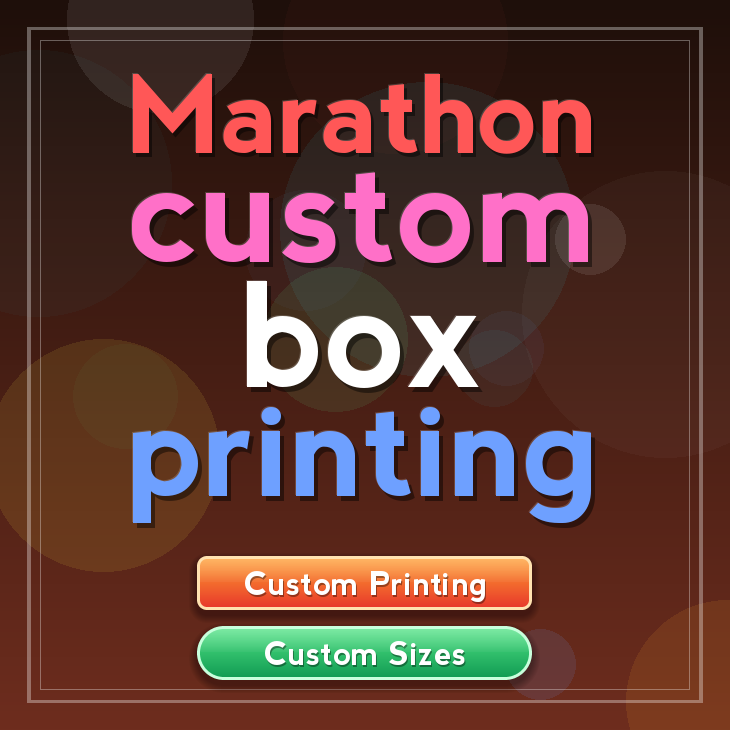 Marathon custom box printing
