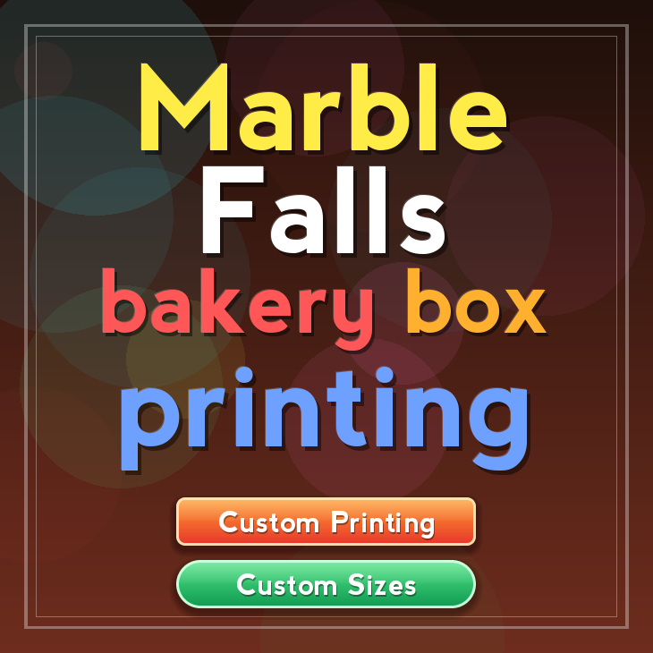 Marble Falls bakery box printing