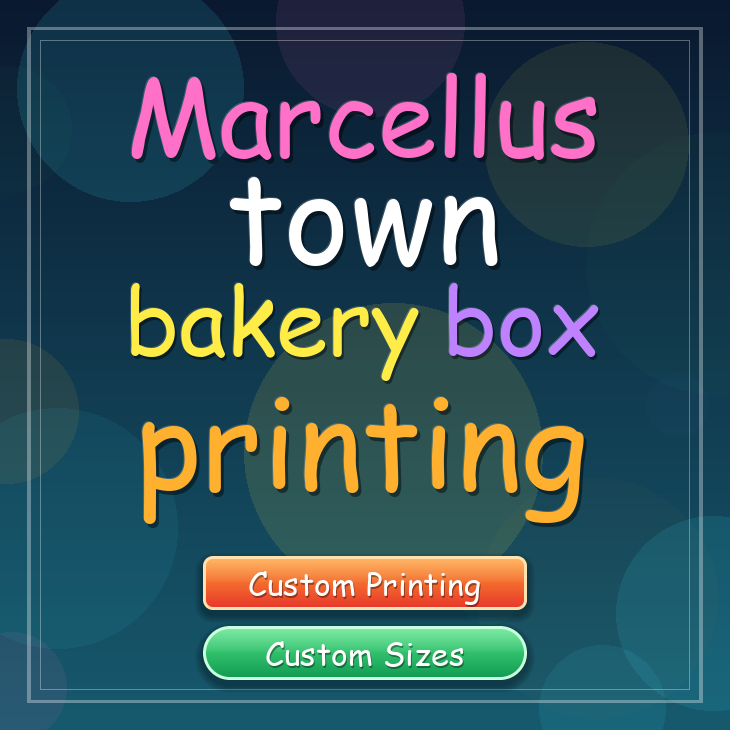 Marcellus town bakery box printing