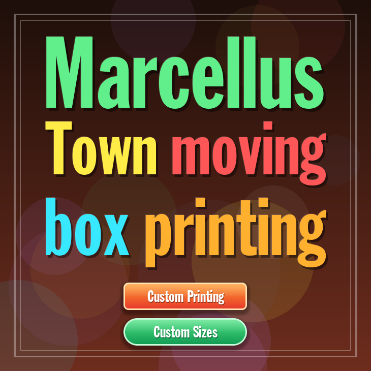 Marcellus Town moving box printing