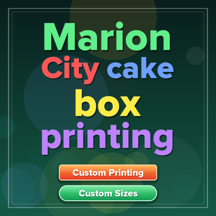 Marion city cake box printing