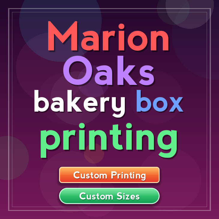 Marion Oaks bakery box printing