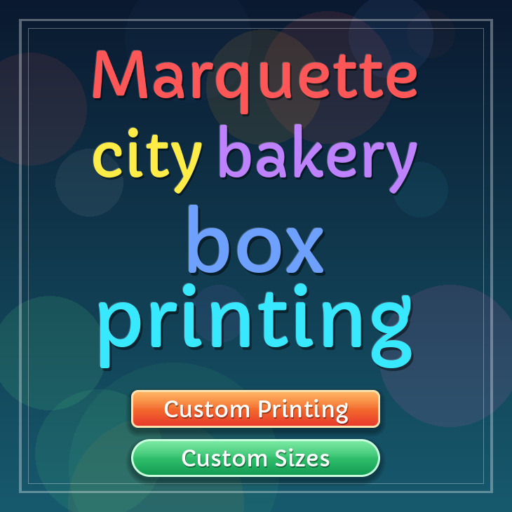 Marquette City bakery box printing