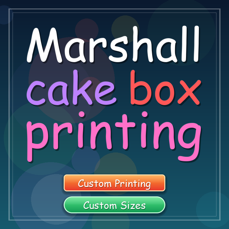 Marshall cake box printing