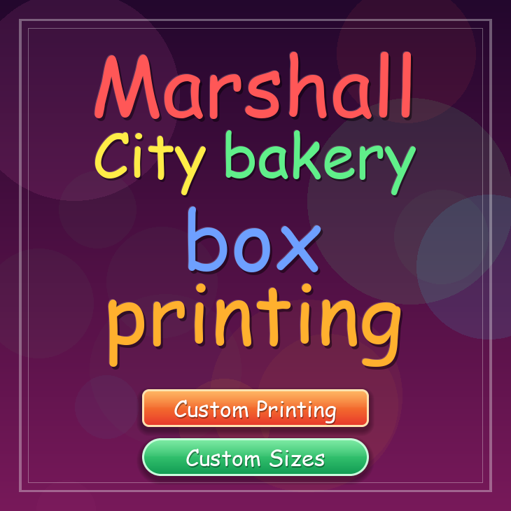 Marshall City bakery box printing