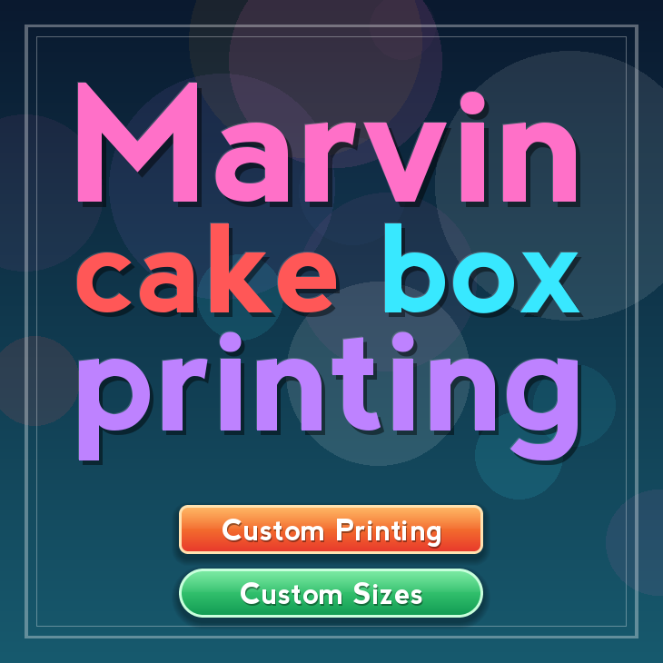 Marvin cake box printing