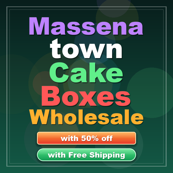 Massena Town cake boxes