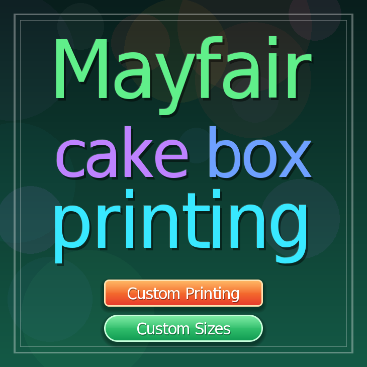 Mayfair cake box printing