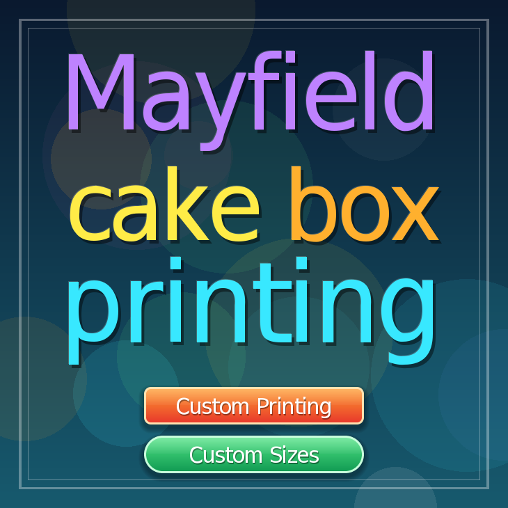 Mayfield cake box printing