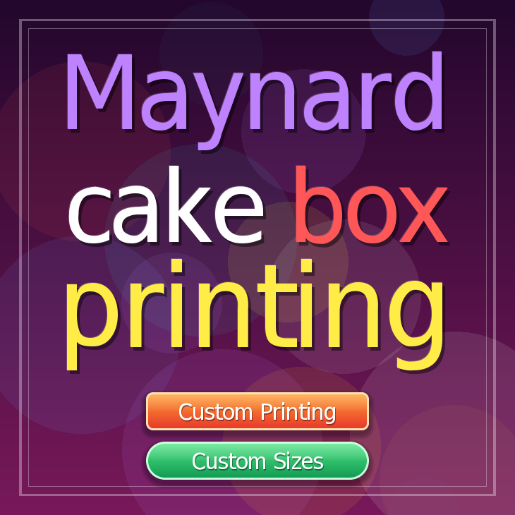 Maynard cake box printing