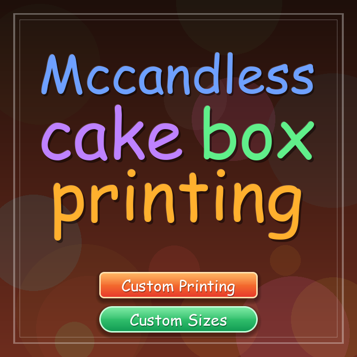 Mccandless cake box printing
