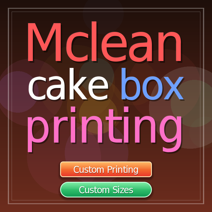 Mclean cake box printing
