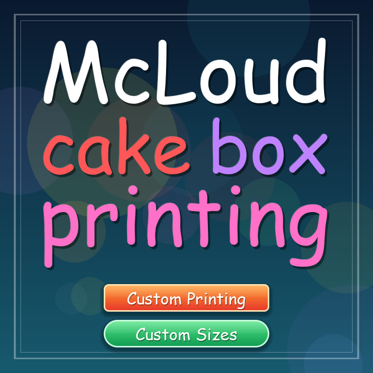 Mcloud cake box printing