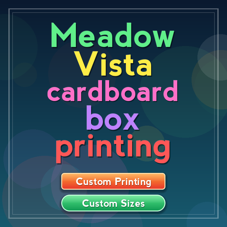 Meadow Vista cardboard box printing