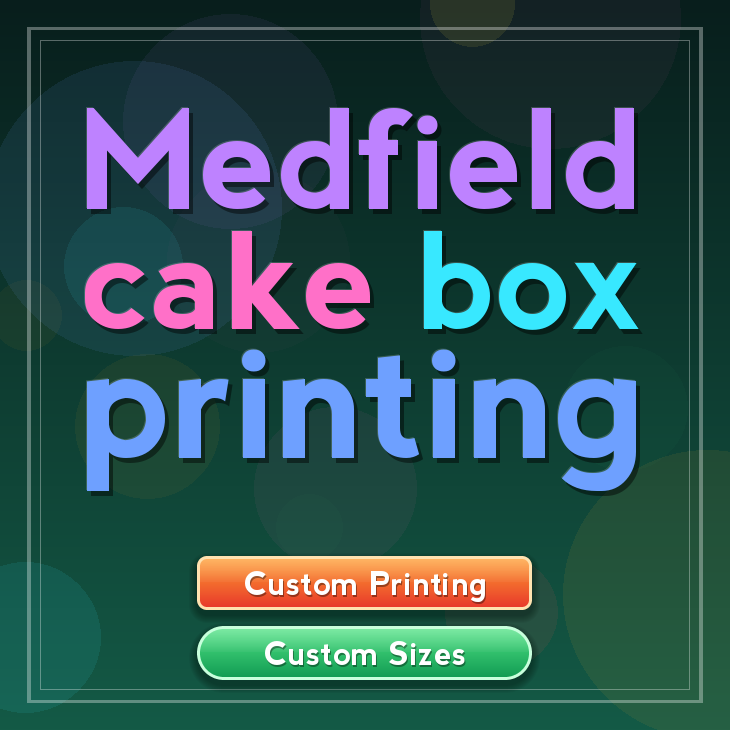 Medfield cake box printing