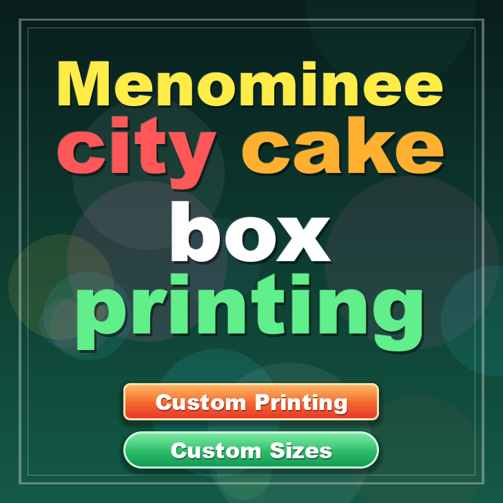 Menominee City cake box printing