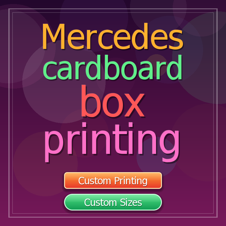 Mercedes cardboard box printing