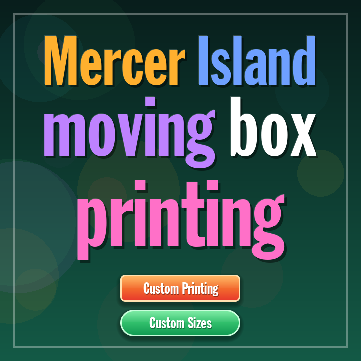 Mercer Island moving box printing