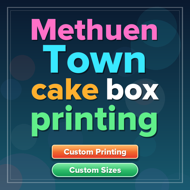 Methuen Town cake box printing