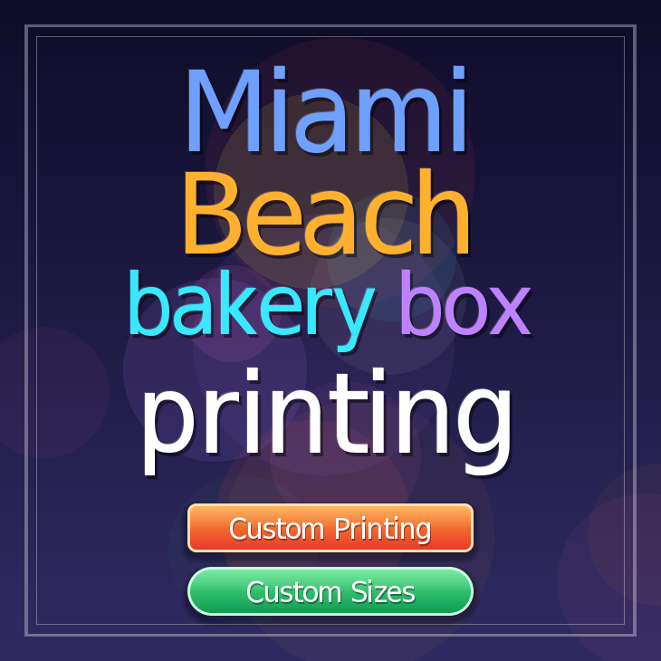 Miami Beach bakery box printing
