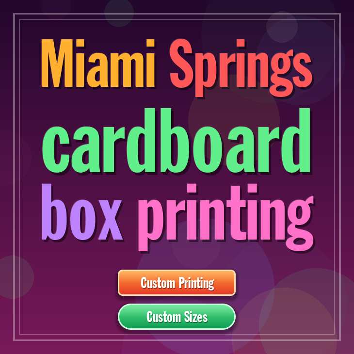 Miami Springs cardboard box printing