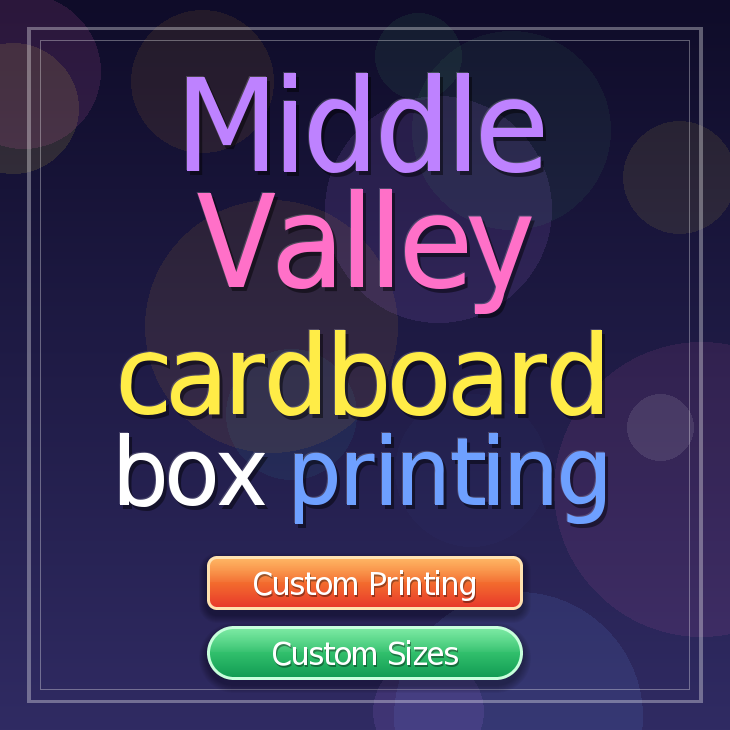 Middle Valley cardboard box printing