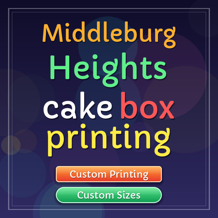 Middleburg Heights cake box printing
