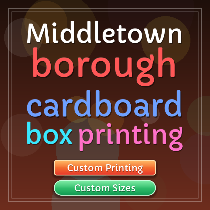 Middletown borough cardboard box printing