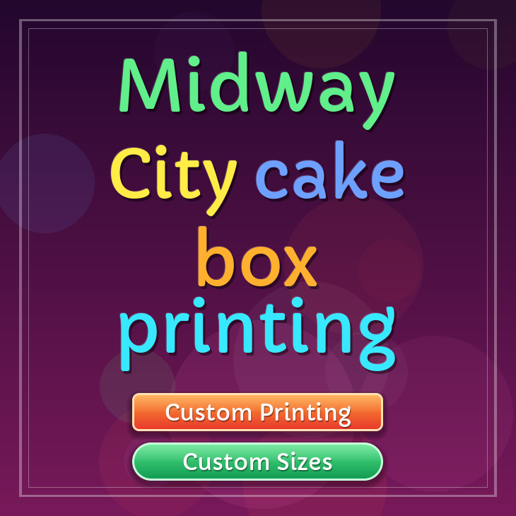 Midway City cake box printing