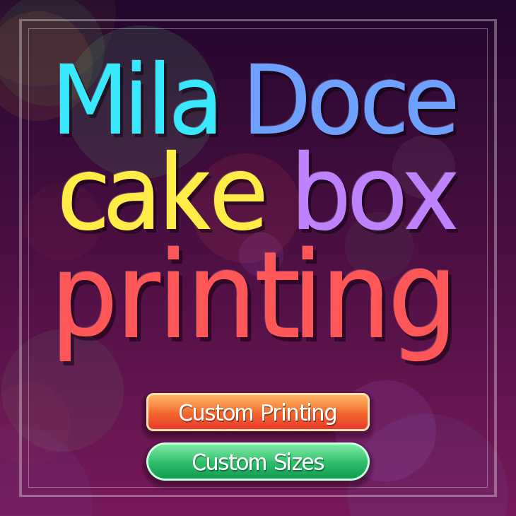 Mila Doce cake box printing