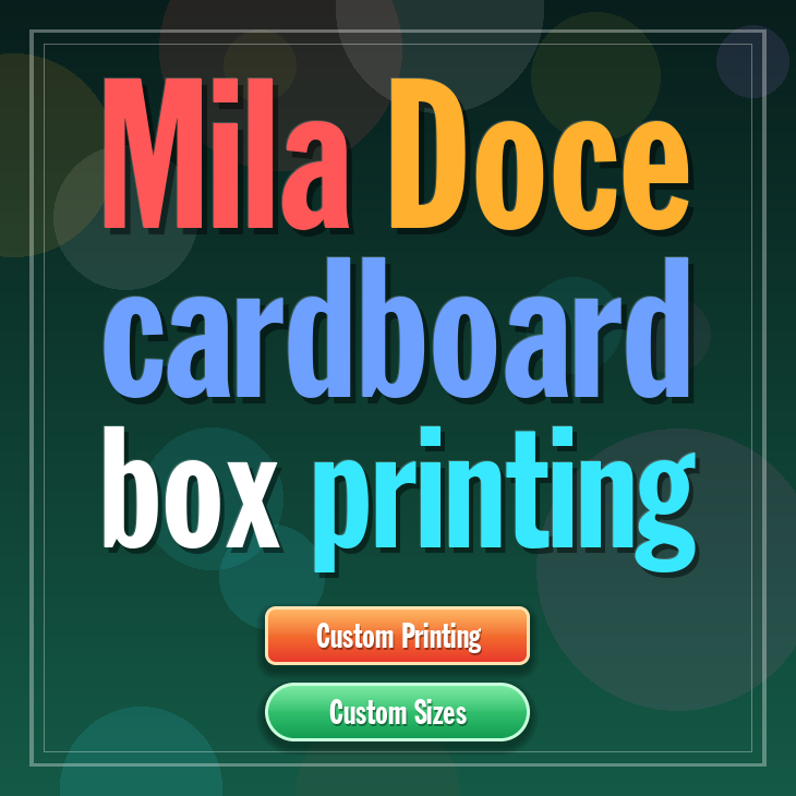Mila Doce cardboard box printing