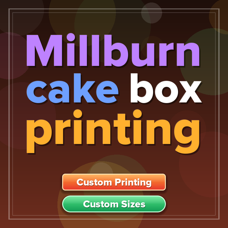 Millburn cake box printing