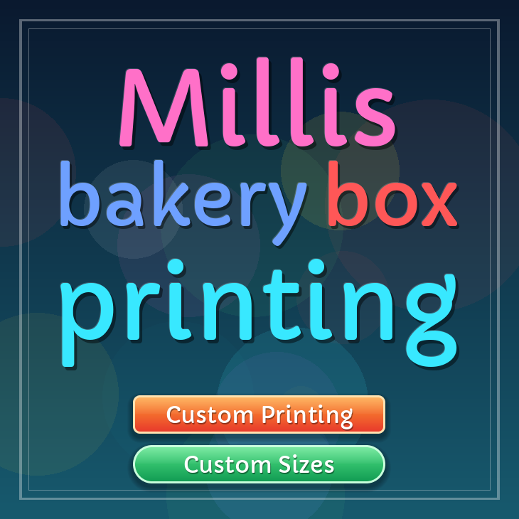 Millis bakery box printing