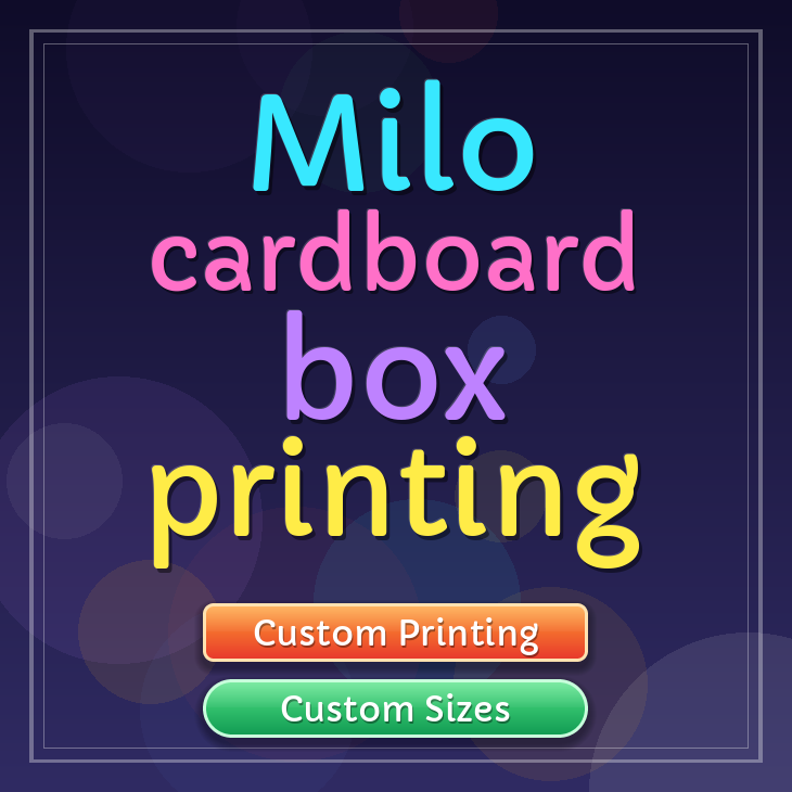 Milo cardboard box printing