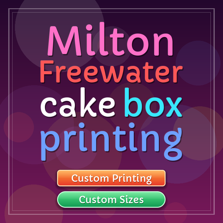 Milton Freewater cake box printing