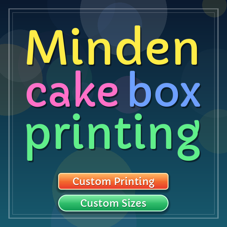 Minden cake box printing