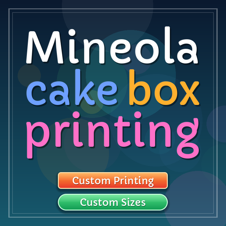 Mineola cake box printing