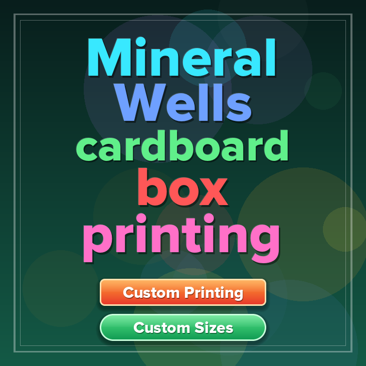 Mineral Wells cardboard box printing