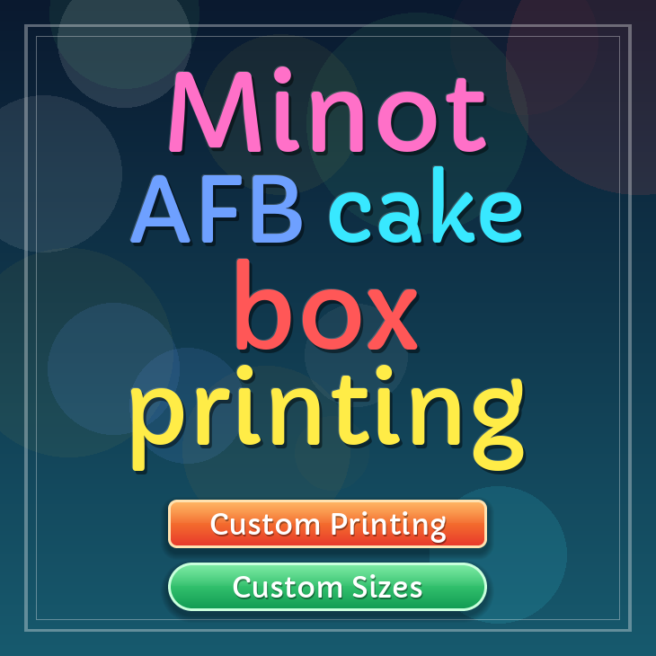 Minot Afb cake box printing