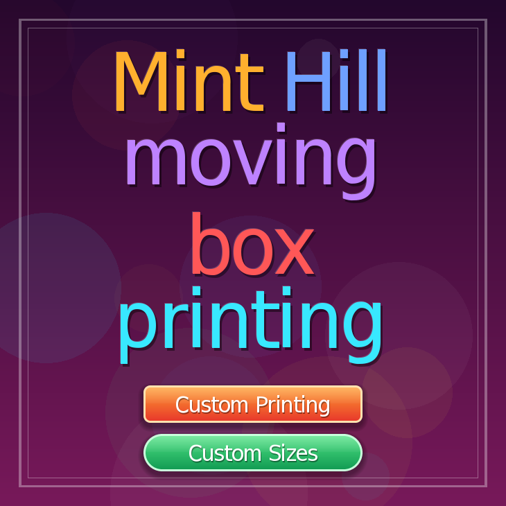 Mint Hill moving box printing