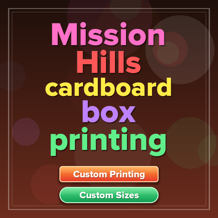 Mission Hills cardboard box printing