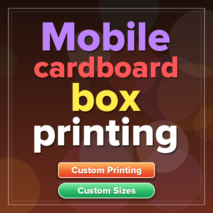 Mobile cardboard box printing