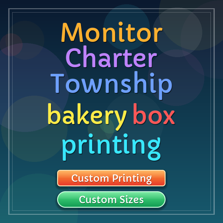 Monitor Charter Township bakery box printing