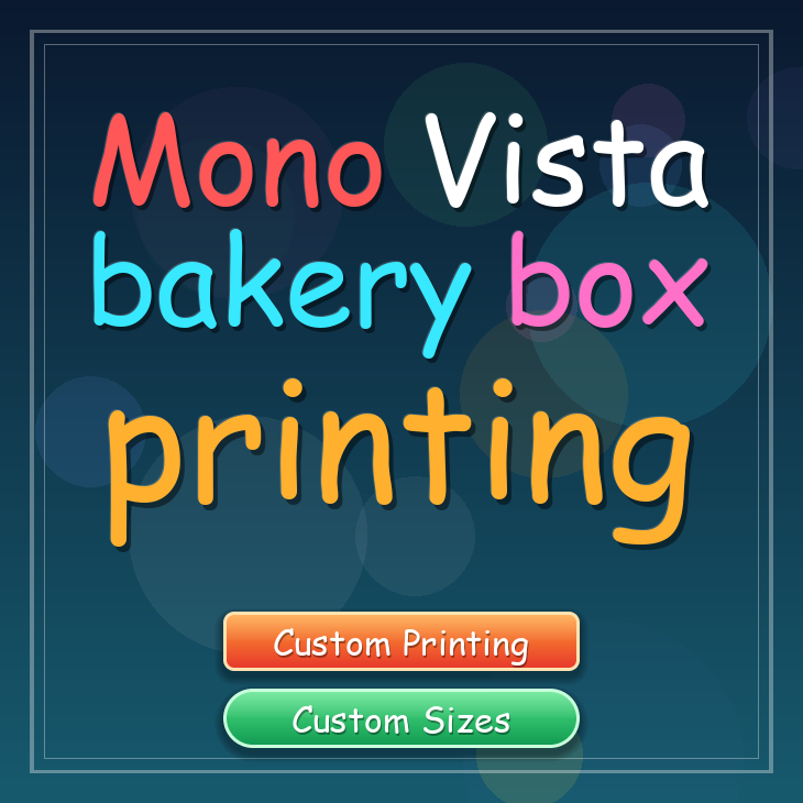 Mono Vista bakery box printing