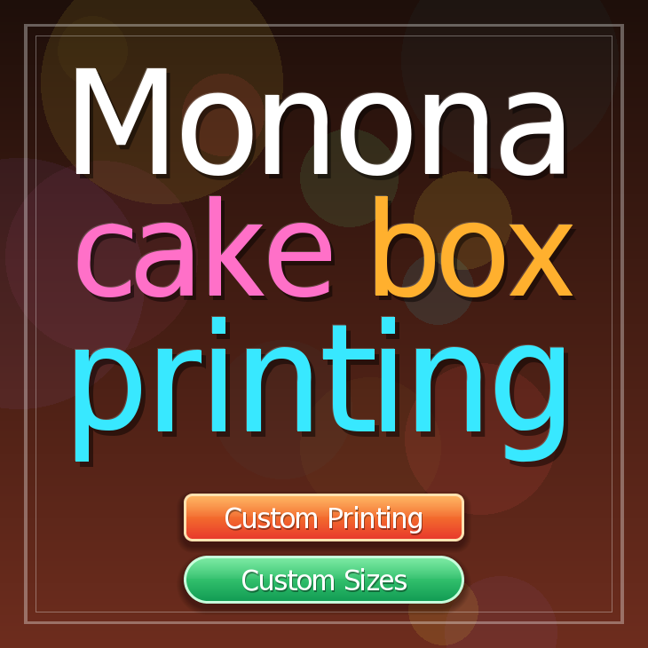 Monona cake box printing