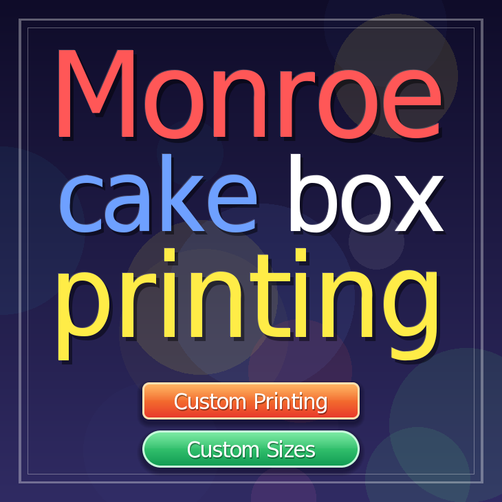 Monroe cake box printing