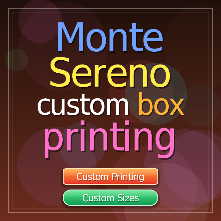 Monte Sereno custom box printing