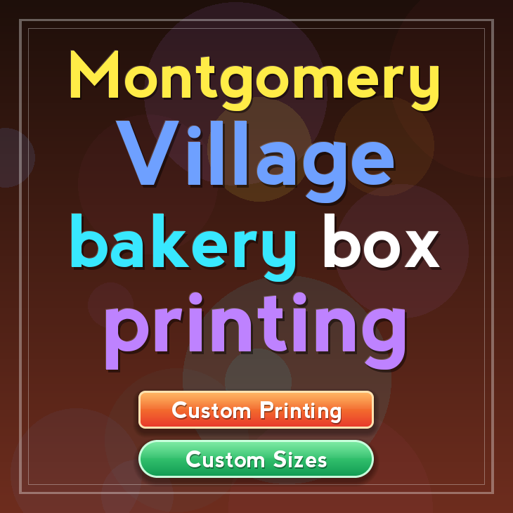 Montgomery Village bakery box printing