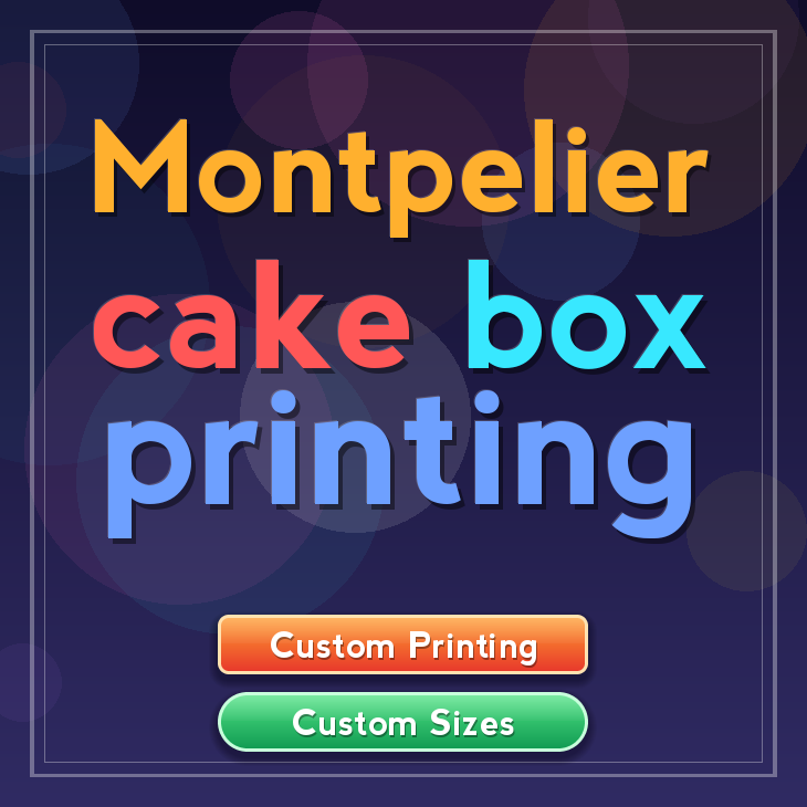 Montpelier cake box printing
