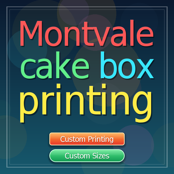 Montvale cake box printing